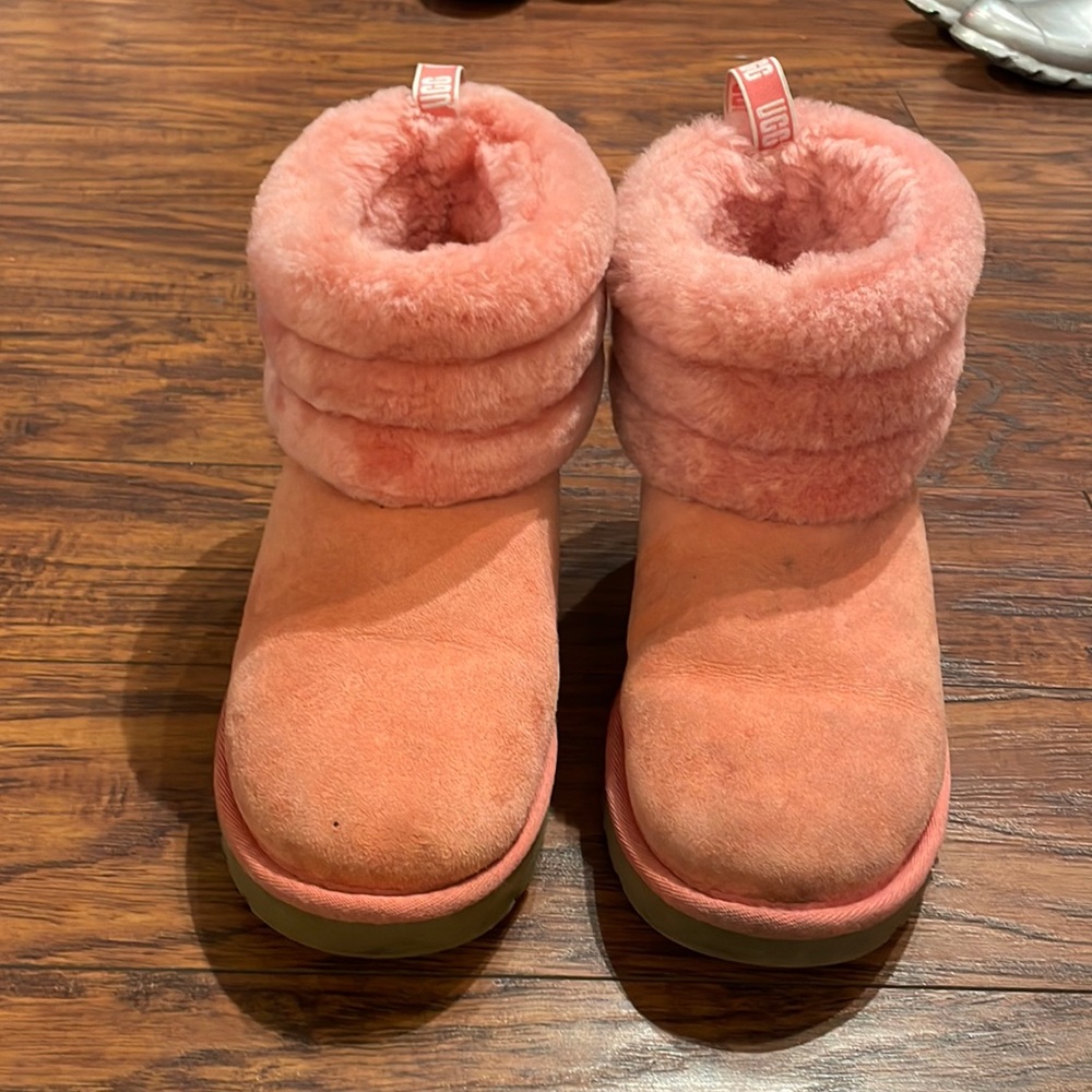 Pink fluffy uggs